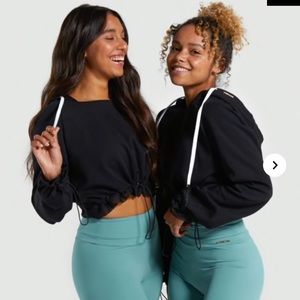 Gymshark x Whitney Simmons Black Crop Hoodie!